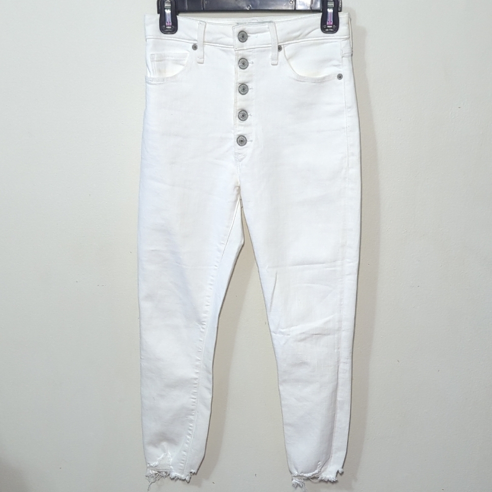 Abercrombie & Fitch Super Skinny Ankle Jeans High Rise Button Fly Size 25 0S